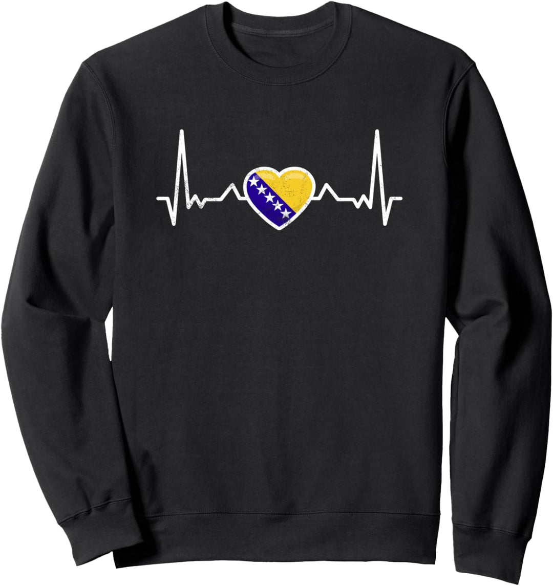 Bosnien Herzschlag Bosnische Flagge Stolzer Bosnier Sweatshirt