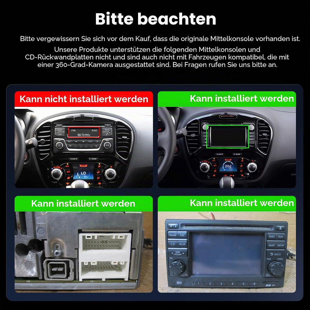 Hodozzy 2G+64G Android Autoradio für Nissan Juke J15 2010-2019/YF15 Infiniti ESQ 2011-2017 Carplay A