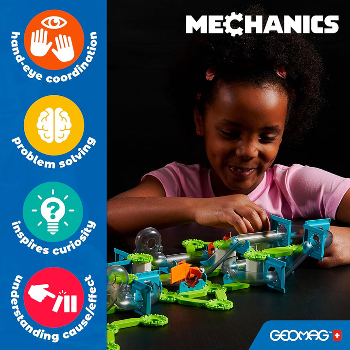 Geomag - Mechanics Challenge Goal - Educational and Creative Game for Children - Magnetic Building B