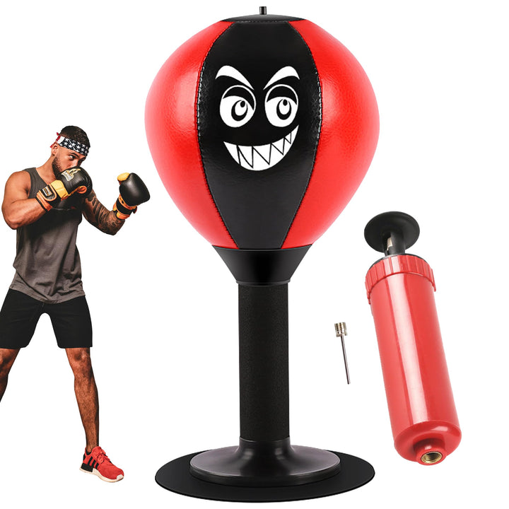 Punchingball, Punchingball Tisch mit Federn, Saugnapf zum Stressabbau für Chef, Kollegen, Freunde, 1