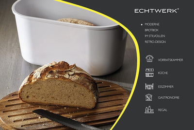 ECHTWERK Brotkasten “FRESH“, Brotbox, Brotaufbewahrung, Platzsparende Aufbewahrungsbox, Brotkorb mit