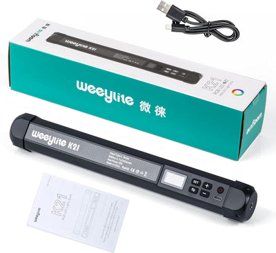 weeylite K21 RGB Handheld LED Videolicht stab Fotografie Licht 1200Lumen mit Bluetooth (APP)-Steueru