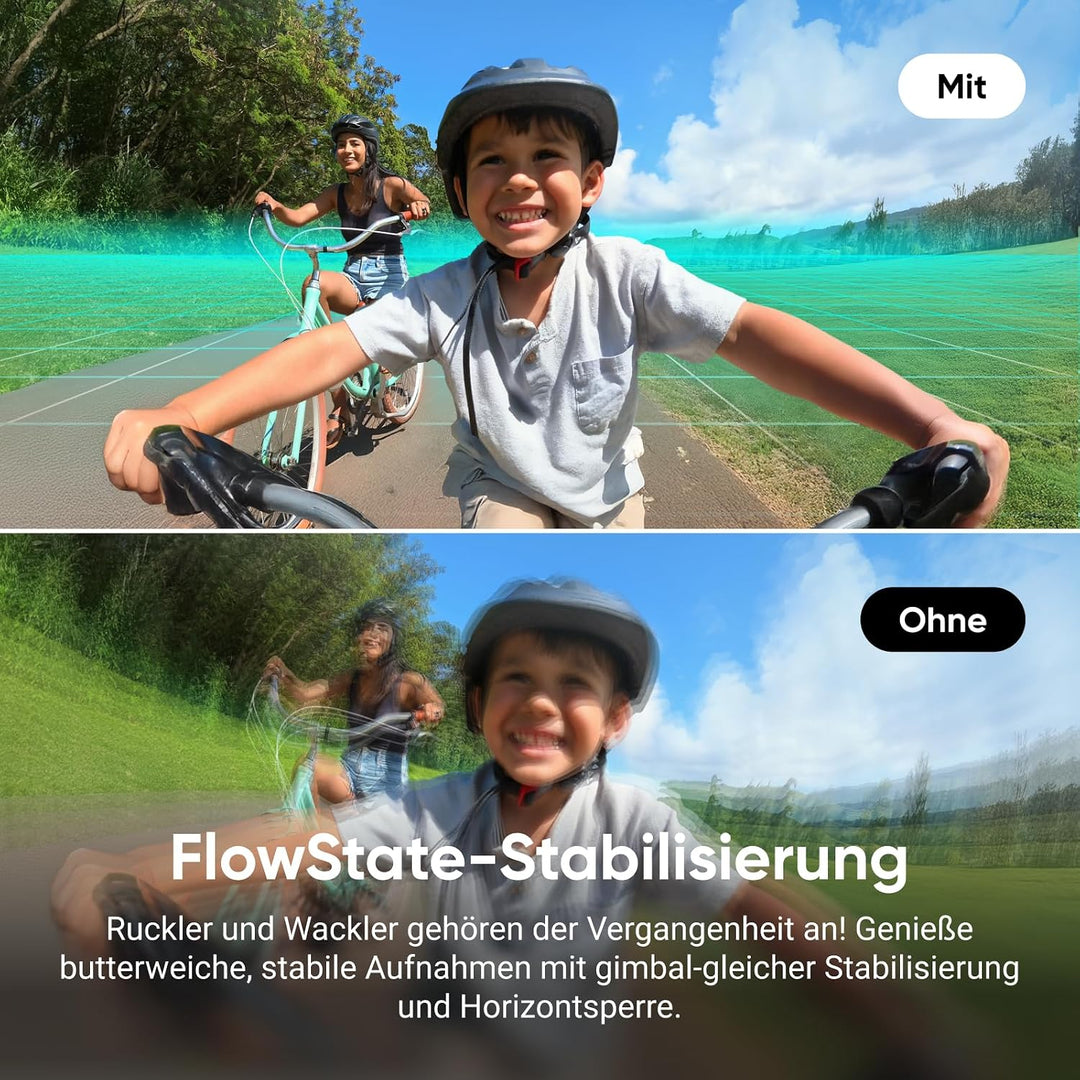 Insta360 GO 3S Fahrrad-MultiView-Bundle 128 GB Weiss - Tragbare 4K Mini-Kamera, Freihand-POVs, Übera