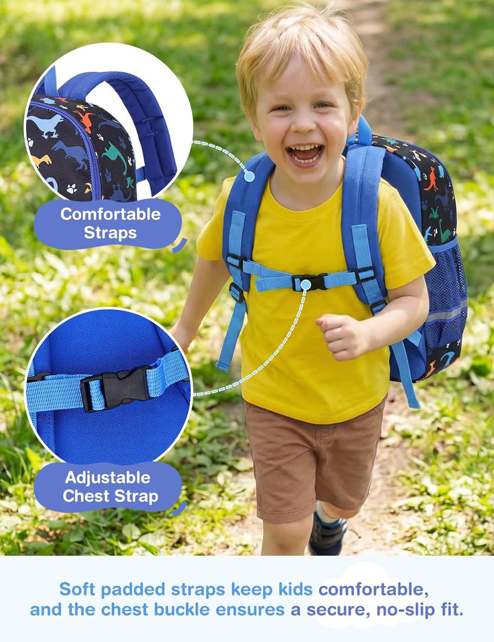 VX VONXURY Schulrucksack, Convertible Vorschule Kleinkind Jungen Bookbag Passt A4 Ordner (Blue Shark