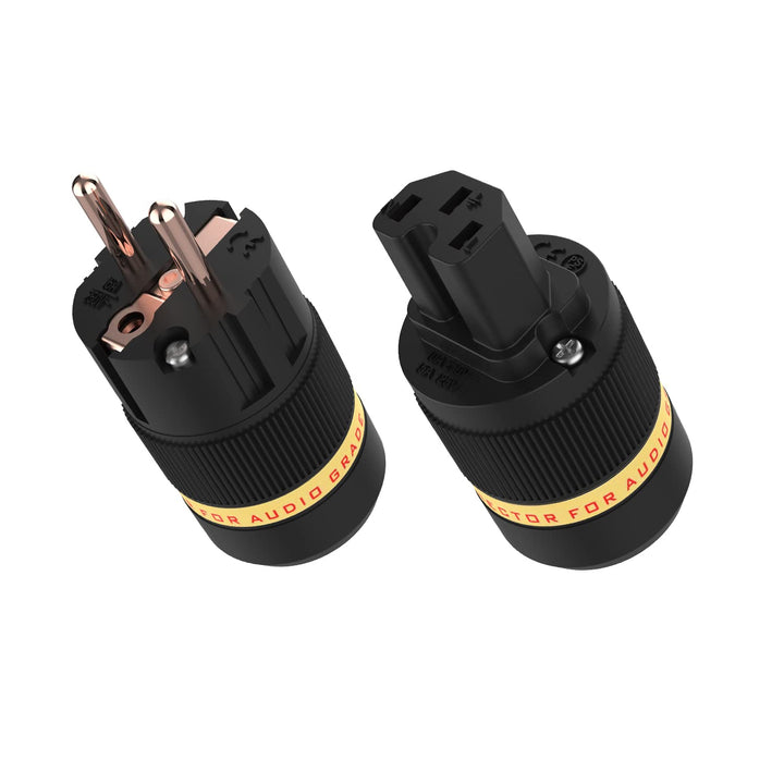 Tertullus 1 Paar Voll Reinem Kupfer High-End HiFi SCHUKO Schukostecker Schuko Stecker Netzanschluss
