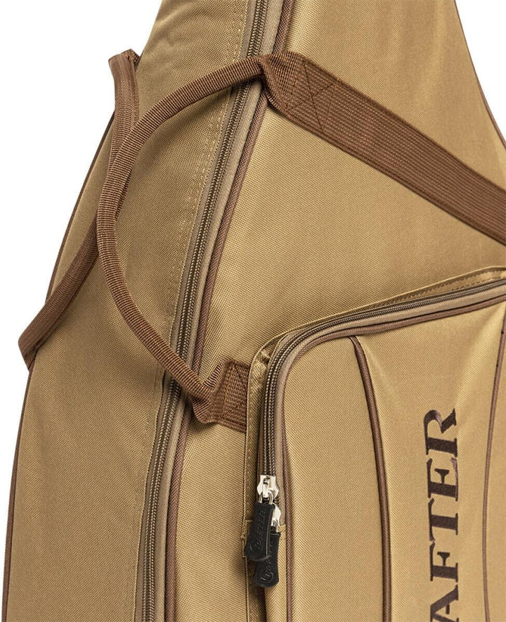 Crafter Gitarrentasche DG-M LINE Gigbag – Braun, 18 mm Polsterung, Rucksackgurt & Tragegriff, 2 Auss