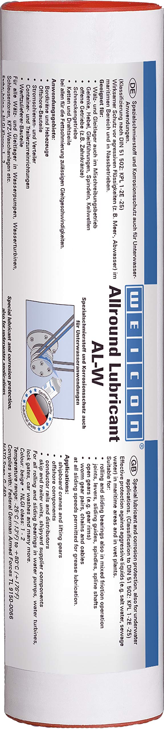 Weicon 26450040 Allround-Lubricant AL-W 400g, Spezialschmierstoff auch für Unterwasser, Beige, 400 g