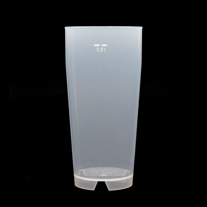 50 Stück 0,5L Mehrwegbecher Willybecher PP transparent [Made in Germany]