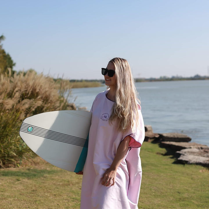 Hiturbo Mikrofaser Handtuch Poncho, Umziehhilfe Strand, Surf Poncho Herren und Damen Changing Robe,