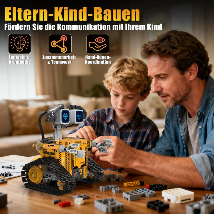 Technik Roboter Bauspielzeug für Kinder, 5 in 1 robots mit App & ferngesteuert Technic Wall robotik