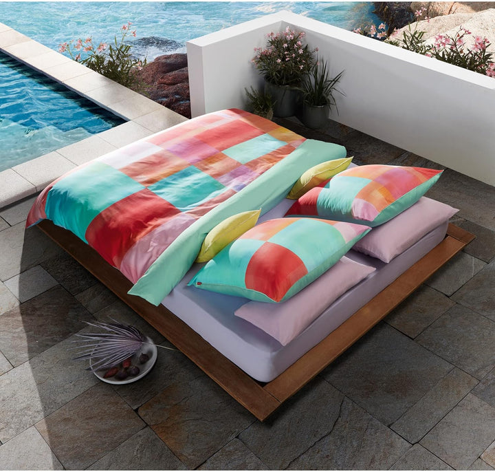 fleuresse Mako-Satin Bettwäsche Bed Art S Helmond Multicolor 1 Bettbezug 135 x 200 cm + 1 Kissenbezu
