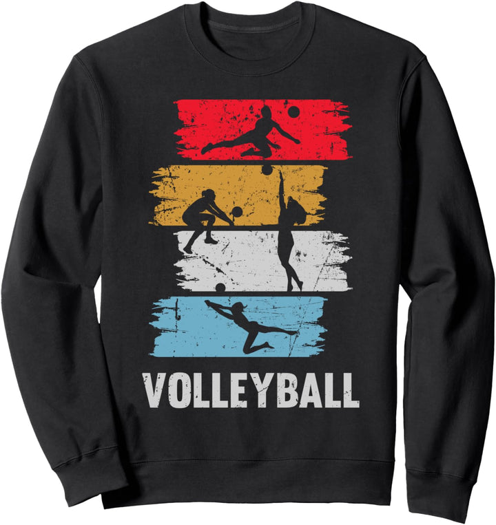 Volleyballer Retro Vintage Volleyball Coach Volleyballteam Sweatshirt