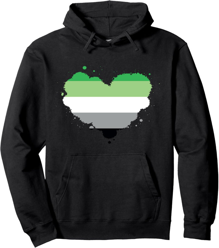 Aromantic Pride Flagge Aromantic Herz Pullover Hoodie