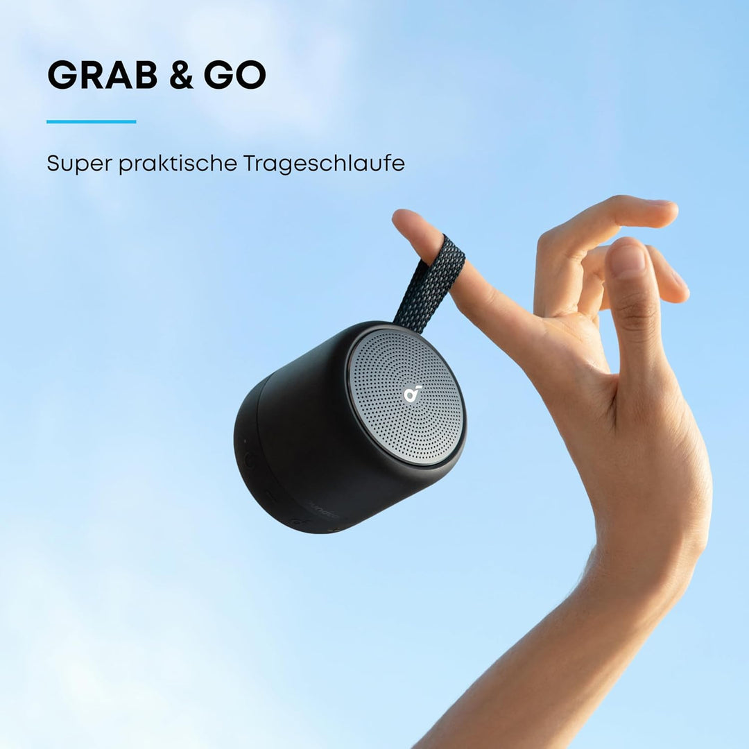 Anker Soundcore Mini 3, Bluetooth-Lautsprecher mit BassUp und PartyCast Technologie, USB-C, Wassersc