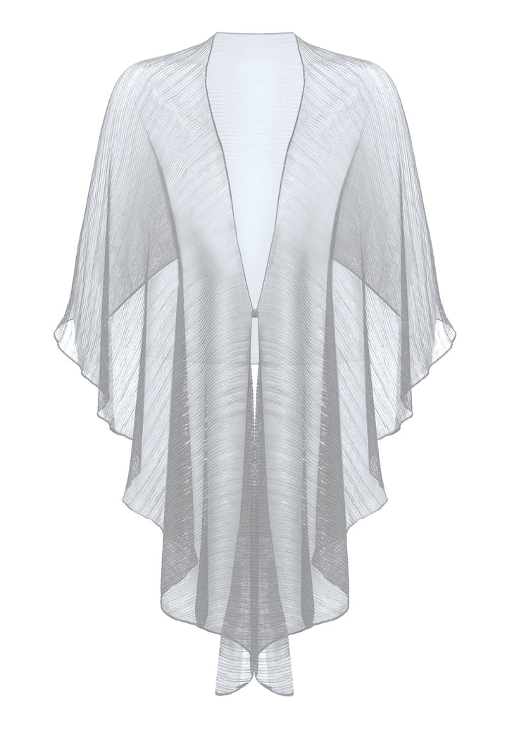Vera Mont Damen Cape im Glitzer-Look Standard Einheitsgrösse Grau/Silber, Standard Einheitsgrösse Gr