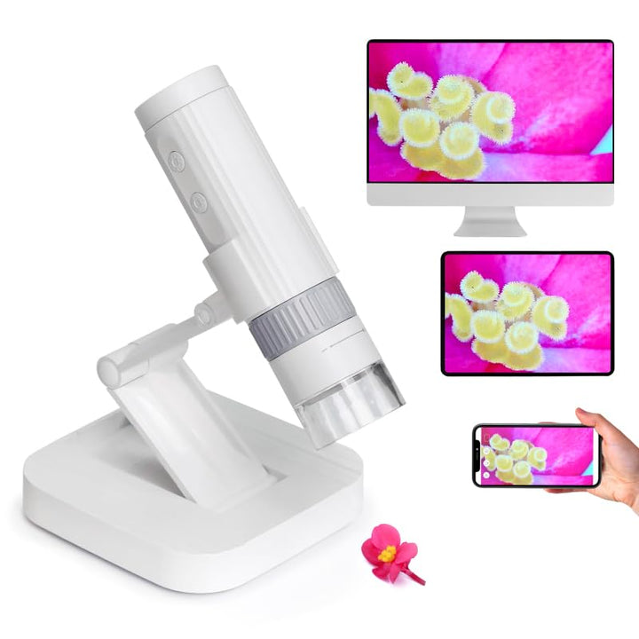 USB Digital Mikroskop für Kinder, MatataStudio M2C WiFi Digitales Mikroskop 50X-1000X 2-in-1 Tragbar