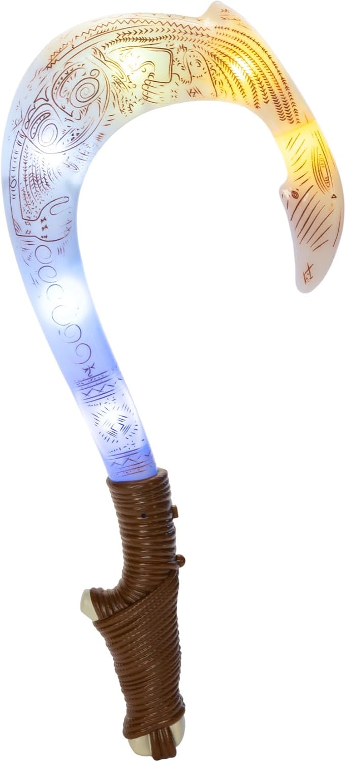Disney Vaiana 2 Mauis magischer Fischhaken, 50 cm lang, leuchtet auf magische Weise auf und Macht Ge
