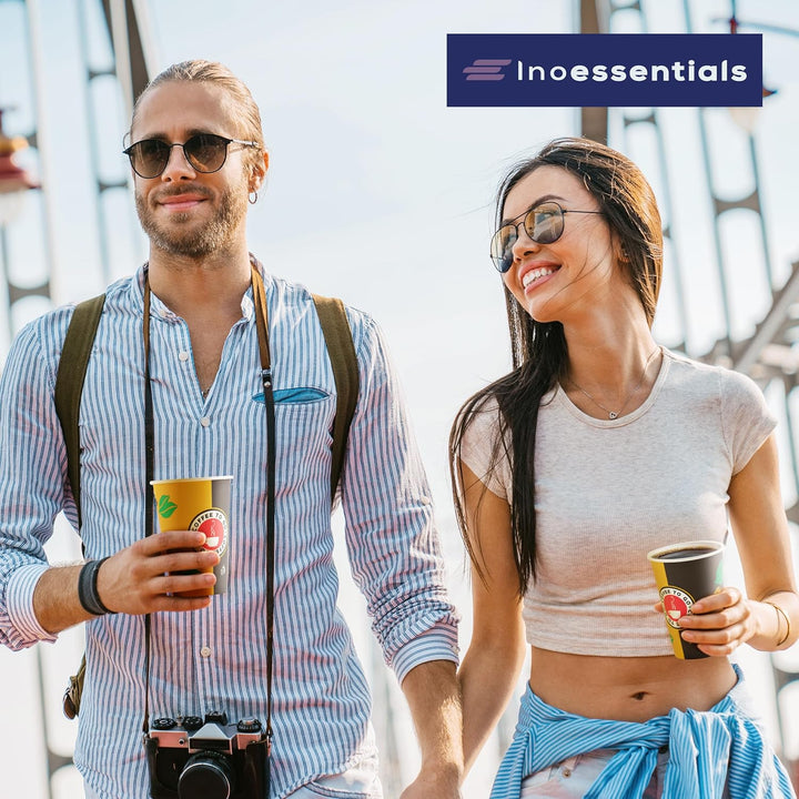 Inoverse 1000 stück Pappbecher, Einweg Coffee to Go Becher - 180ml, Kaffee to go Becher Pappe, 7.5oz