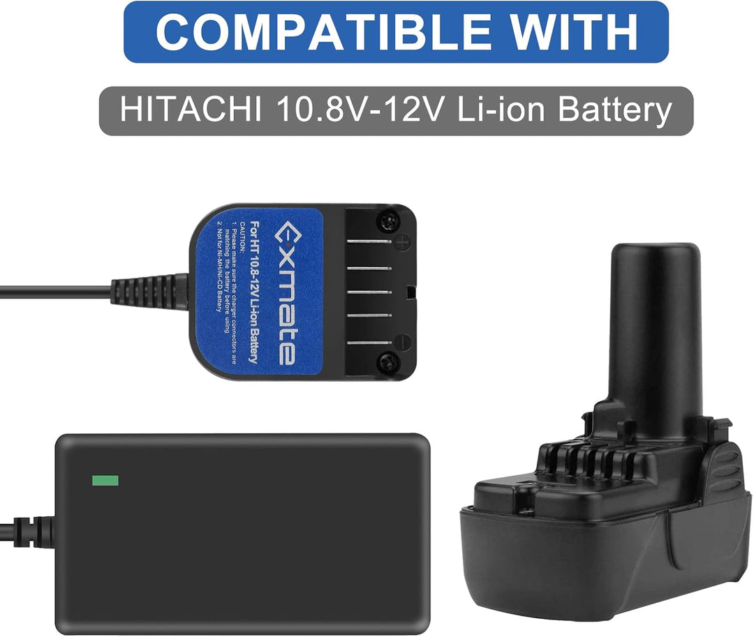 Exmate 10.8V-12V Ladegerät für HITACHI 329369 329370 329371 329389 331065 BCL1015 10.8V-12V Lithium