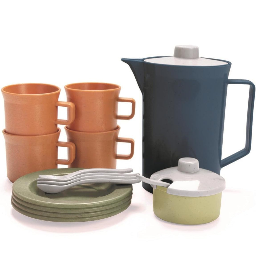 Dantoy Bio Kaffeeservice Geschenk Box Kinder Lernspielzeug Outdoor Fun | 17 teilig | aus Bio Kunstst