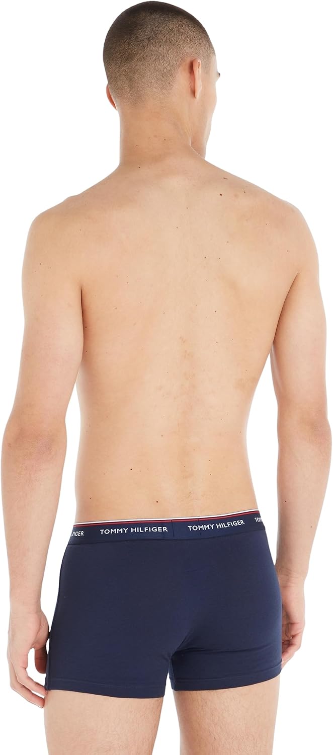 Tommy Hilfiger Herren 3er Pack Boxershorts Trunks Unterwäsche S Rot, S Rot