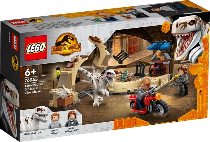 Lego 2er Set: 76945 Atrociraptor: Motorradverfolgungsjagd & 76946 Blue & Beta in der Velociraptor-Fa