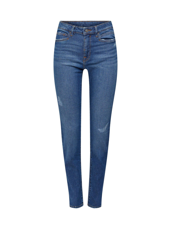 ESPRIT Stretch-Jeans in Destroyed-Optik 26W / 30L Blue Medium Washed, 26W / 30L Blue Medium Washed