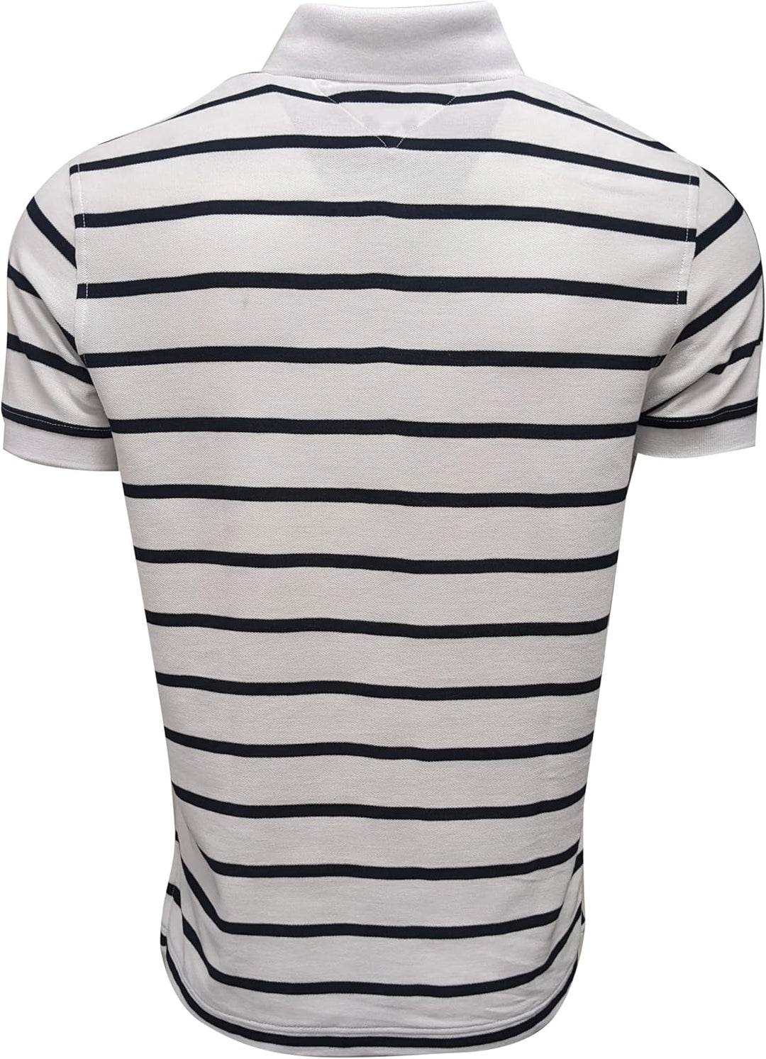 Tommy Hilfiger Herren Kurzarm Poloshirts M Weiss/Marineblau, M Weiß/Marineblau