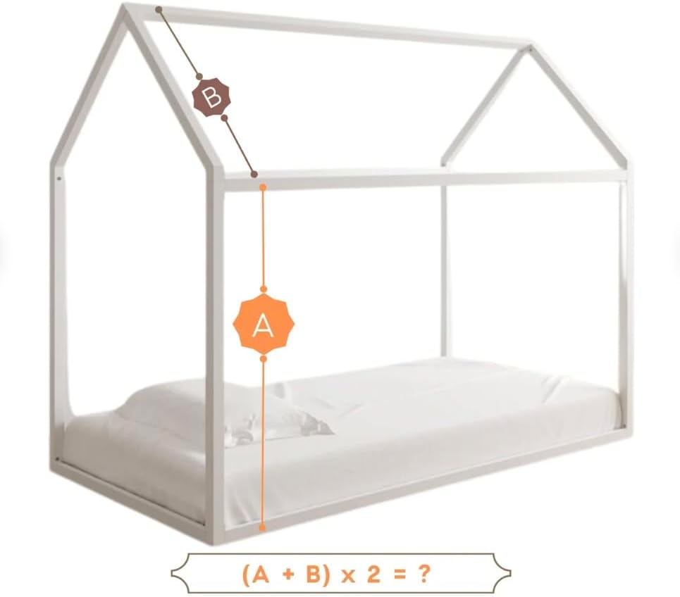 Baby Fancyroom Hausbett Himmel beige Betthimmel Deko Set Kinderzimmer Kinderbett Baldachin Pompongir