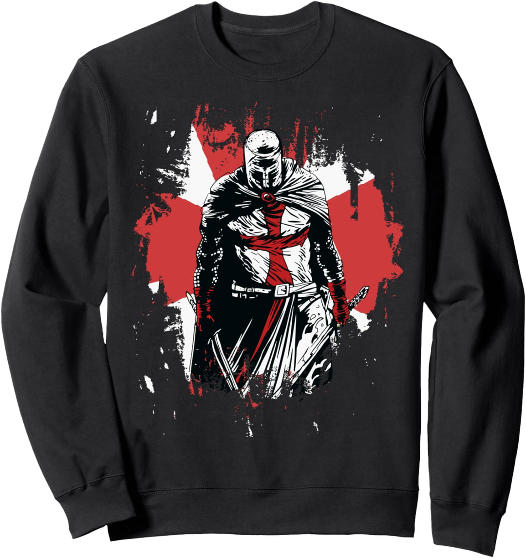 Kreuz-Ritter Mittelalter Deus Vult Templer Ritter Sweatshirt