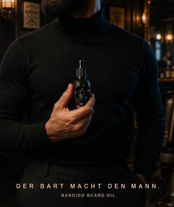Bandido Barbershop Beard Oil 40ml Bart Öl für die tägliche Bartpflege von 3-Tage-Bart bis Vollbart B
