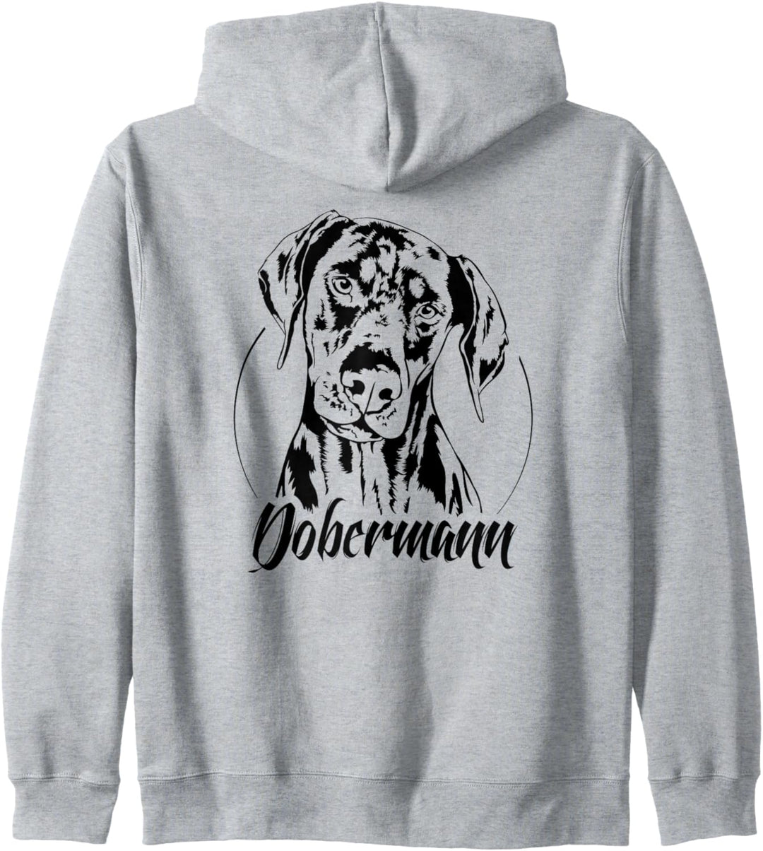 Dobermann Hund Hunde Portrait Hundesport Hundeportrait Kapuzenjacke