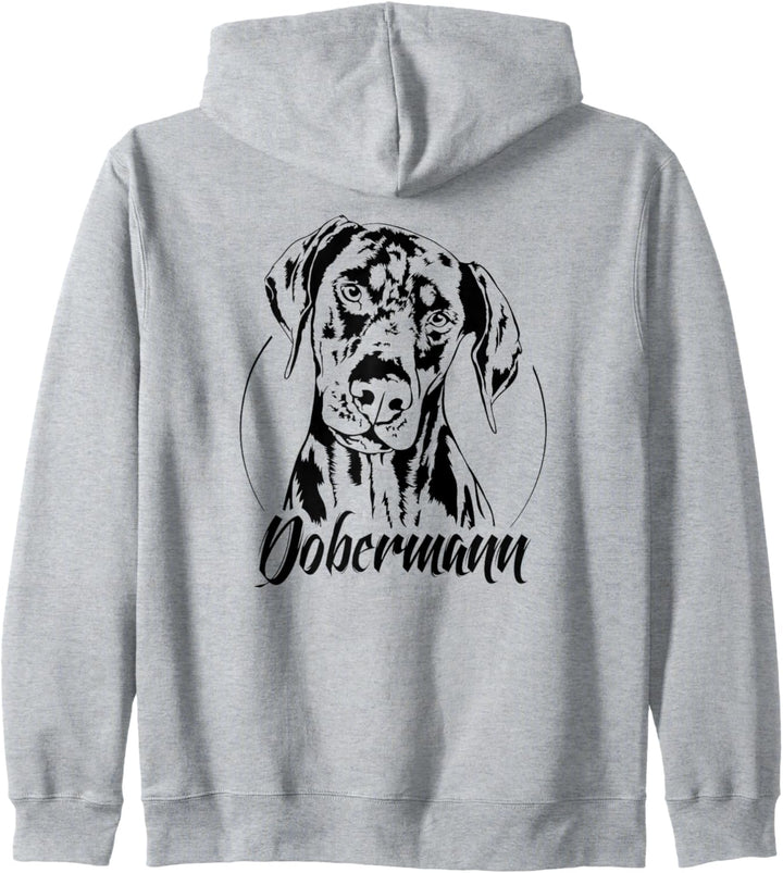 Dobermann Hund Hunde Portrait Hundesport Hundeportrait Kapuzenjacke