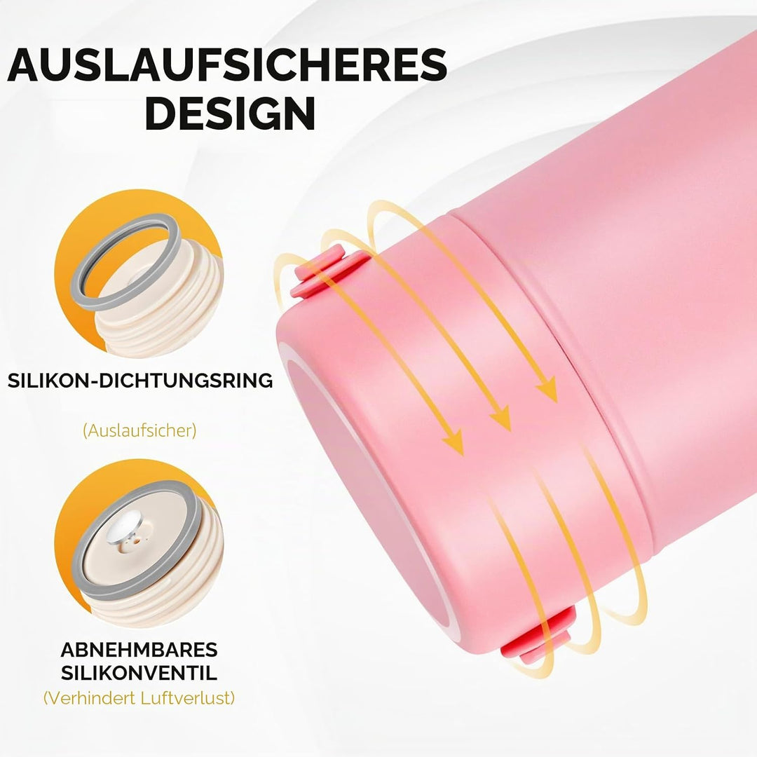 Thermo für heisse Speisen, isolierter Lebensmittelbehälter, wiederverwendbar, Edelstahl, doppelwandi
