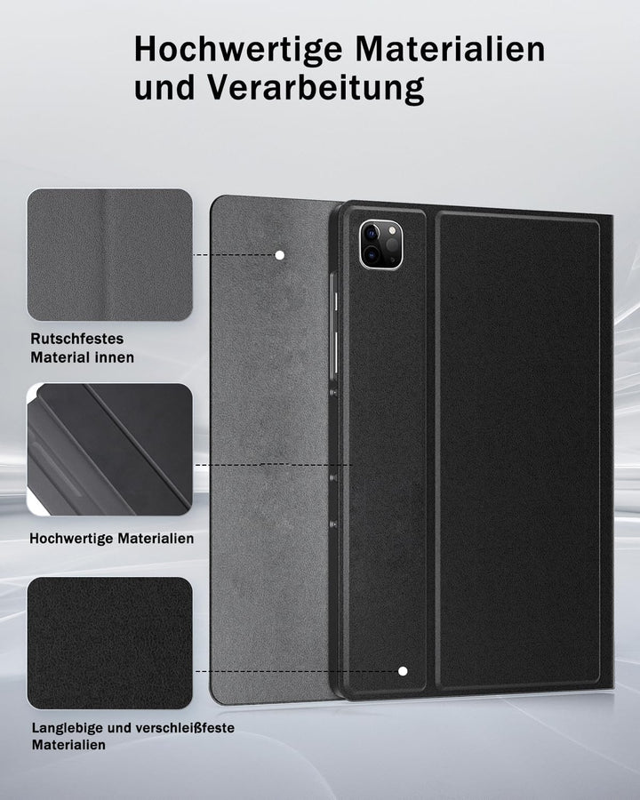 für iPad Pro 11 Zoll (4, 3, 2, 1 Generation-2022/2021/2020/2018) Hülle mit kabellose Bluetooth Deuts