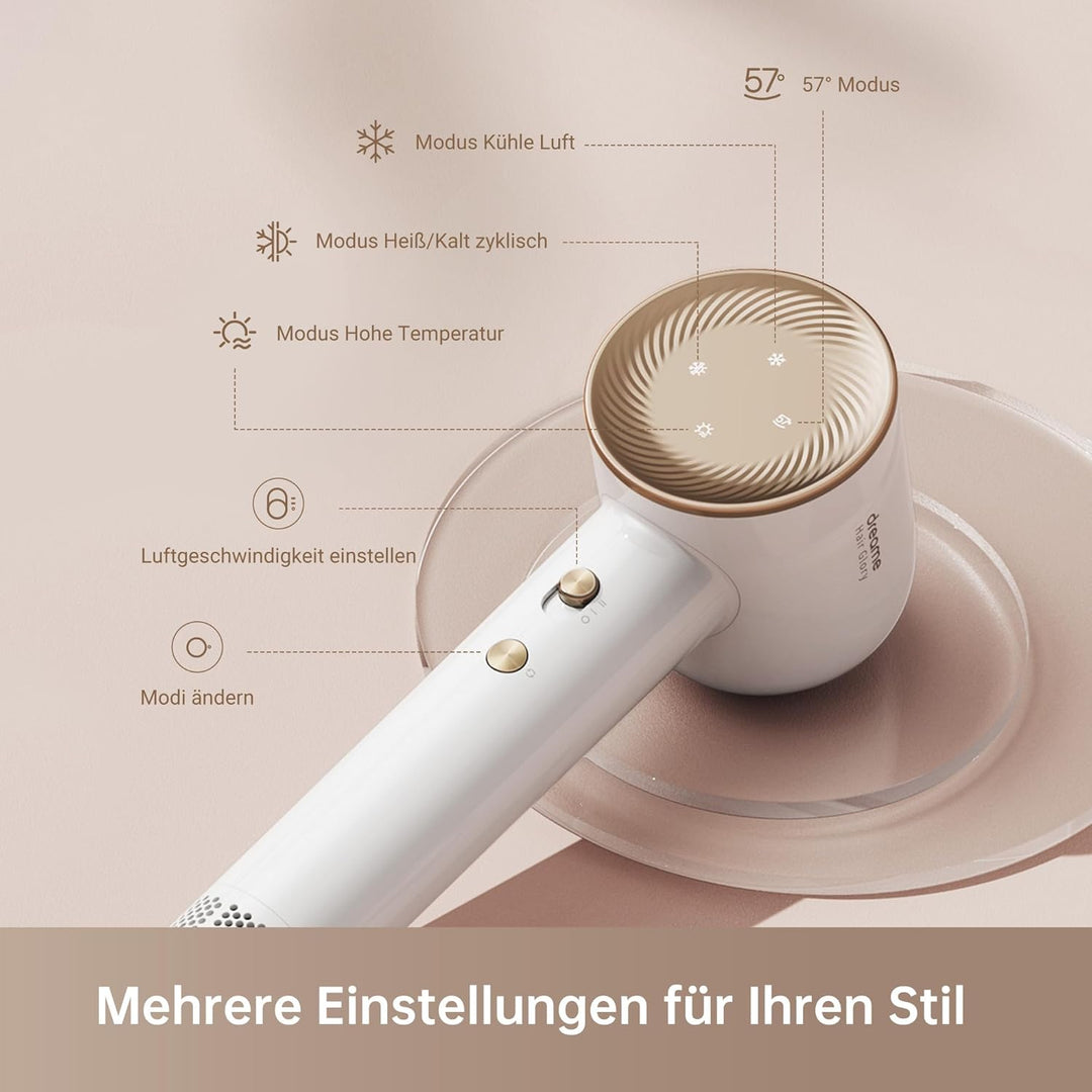 Dreame Hair Glory Combo Haartrockner,Trocknet schnell,110.000 Umdrehungen pro Minute,Luftstrom 70m/s