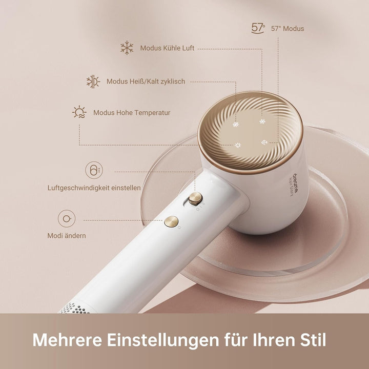 Dreame Hair Glory Combo Haartrockner,Trocknet schnell,110.000 Umdrehungen pro Minute,Luftstrom 70m/s