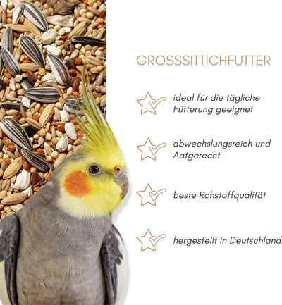 SUPRAVIT Grosssittichfutter 25 kg - Körnermischung für Grosssittiche - Grosssittich Vogelfutter mit