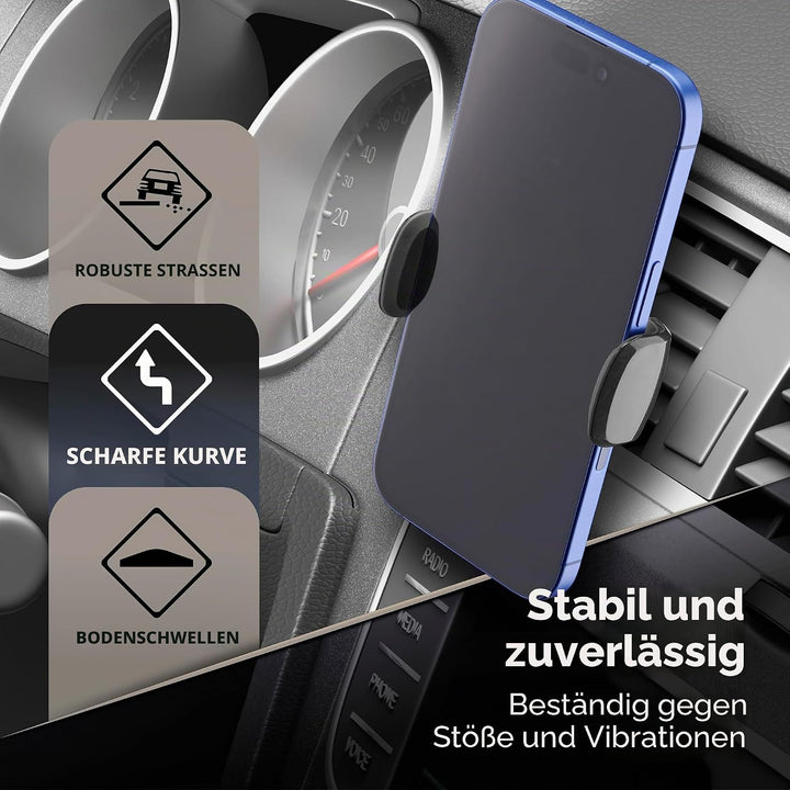 cellularline - Spin AIR - Smartphone Halterung fürs Auto - Kompatibel mit Standard-Luftauslässen - 3