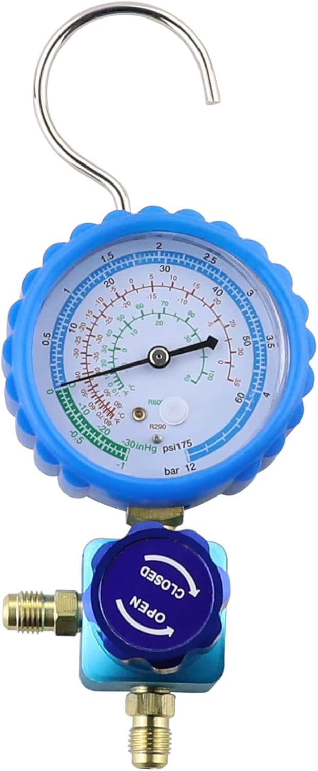 R290 und R600A Ladekrümmerschlauch und Einzel-Messgerät-Set mit 1,27 cm ACME Can Tap und BPV31 Bulle