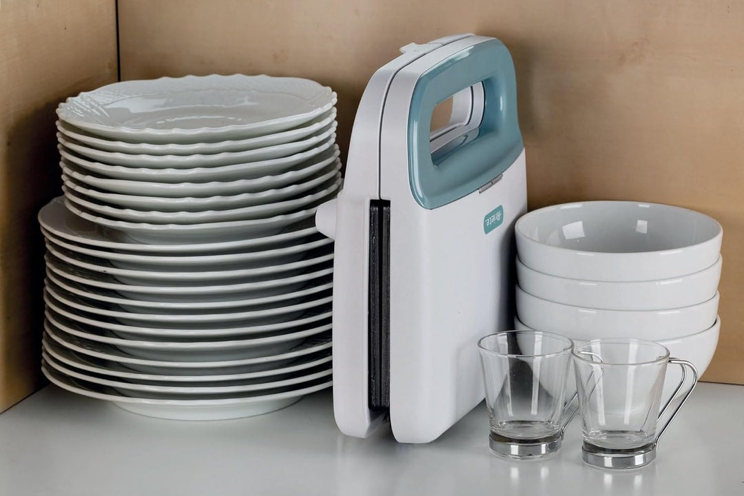 Ariete Breakfast 1971 Elektro-Toaster, Sandwich- und Sandwichplatte, feste Grillplatten mit Antihaft