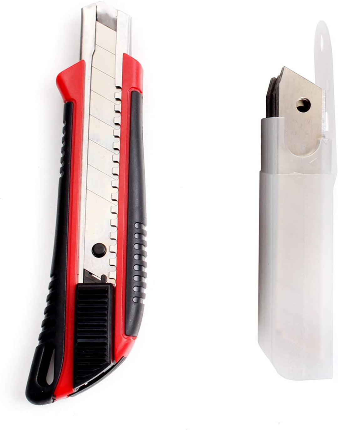 CCLIFE 8 Stück Cuttermesser 18mm, Teppichmesser mit Sicherheitslock inkl. 40 Ersatzklingen