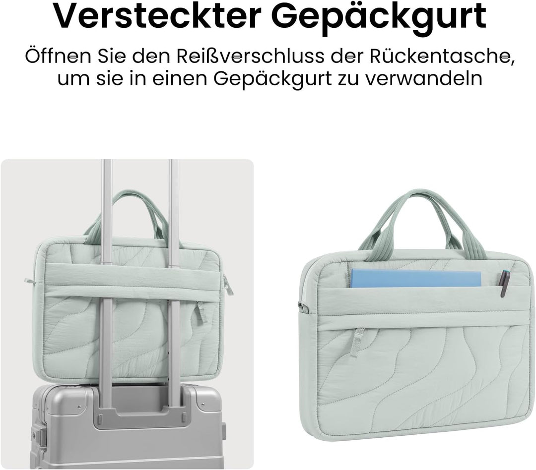 tomtoc Laptoptasche 14 Zoll, Puffy Laptop Tasche für Damen, Leichte Laptoptasche für 14 Zoll MacBook