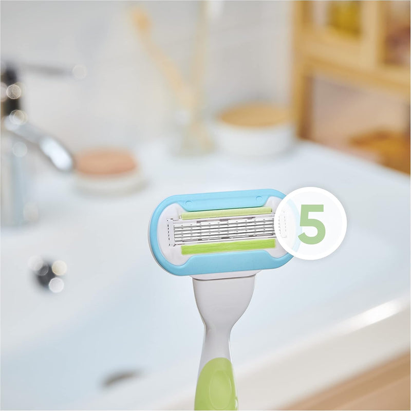 Gillette Venus Extra Smooth Rasierklingen Damen, 8 Ersatzklingen für Damenrasierer mit 5-fach Klinge