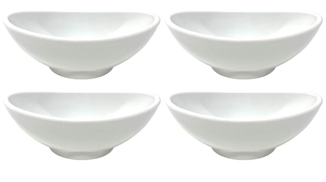 4x Dipschalen Melamin Set Weiss 758 Snackschale Servierschale Klein Mini Saucenschälchen Soja Weiss