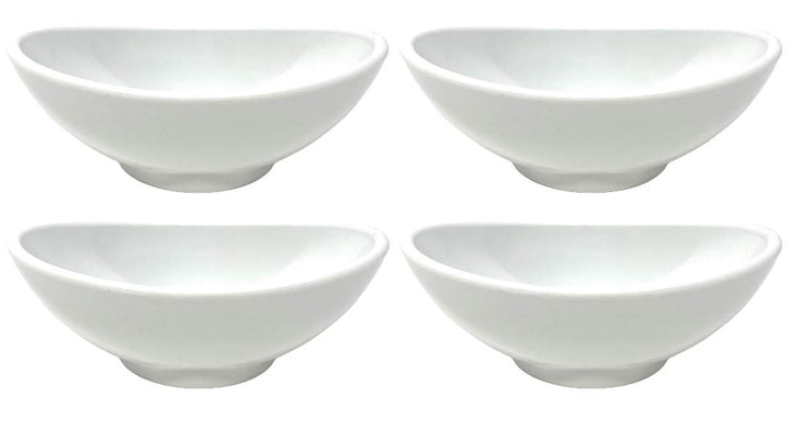 4x Dipschalen Melamin Set Weiss 758 Snackschale Servierschale Klein Mini Saucenschälchen Soja Weiss