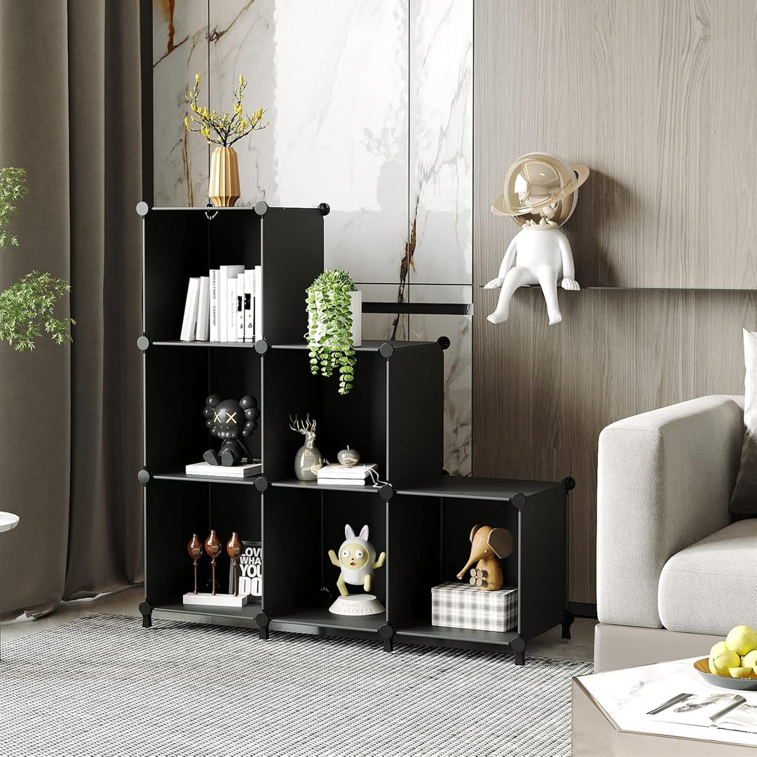 AWTATOS Cube Storage Organizer Closet Shelf Storage Organization Modular 6 Cube DIY Kunststoff quadr