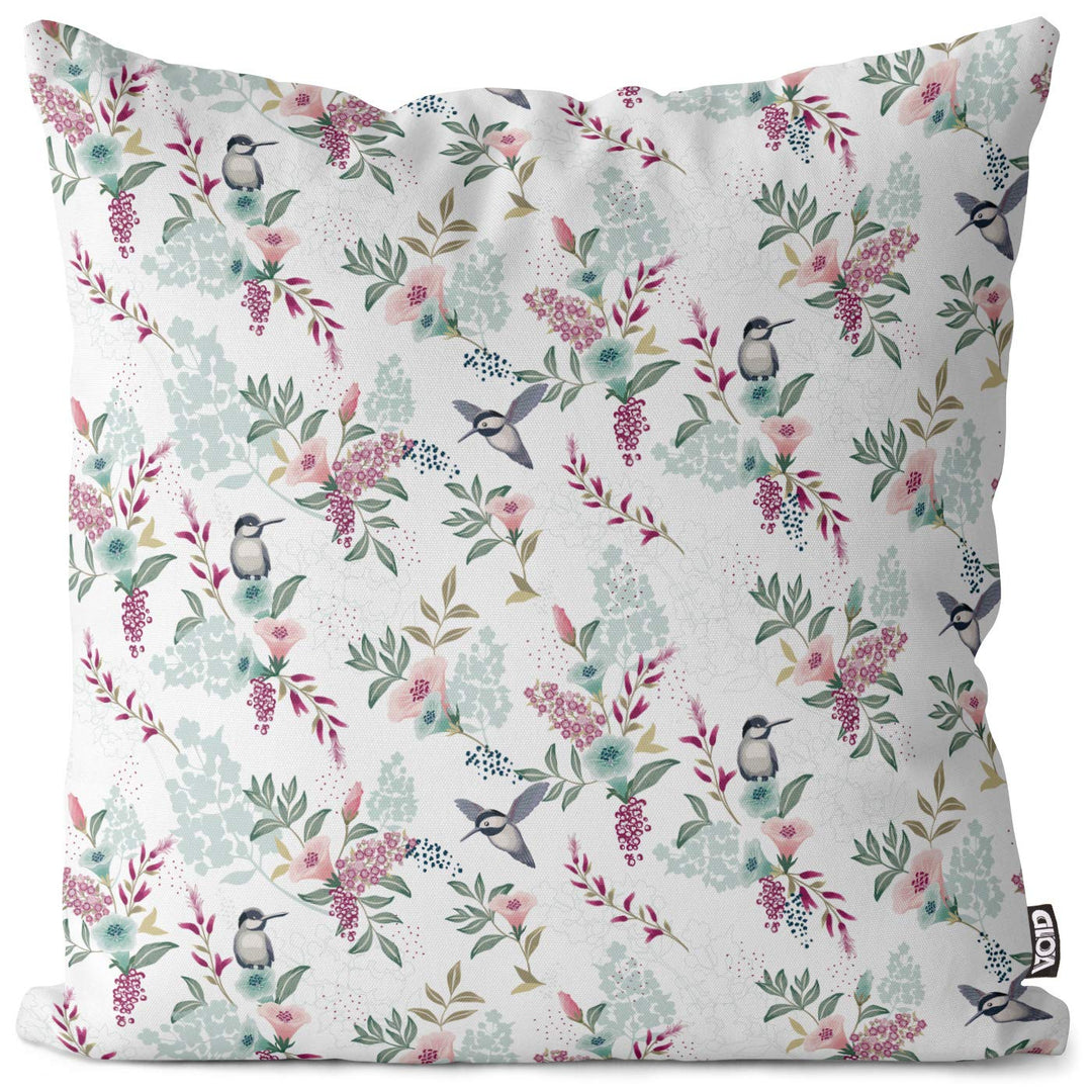 VOID Kolibri Blumen Kissenbezug Kissenhülle Sofakissen Kissen Deko Outdoor-Kissen Dekokissen, Kissen
