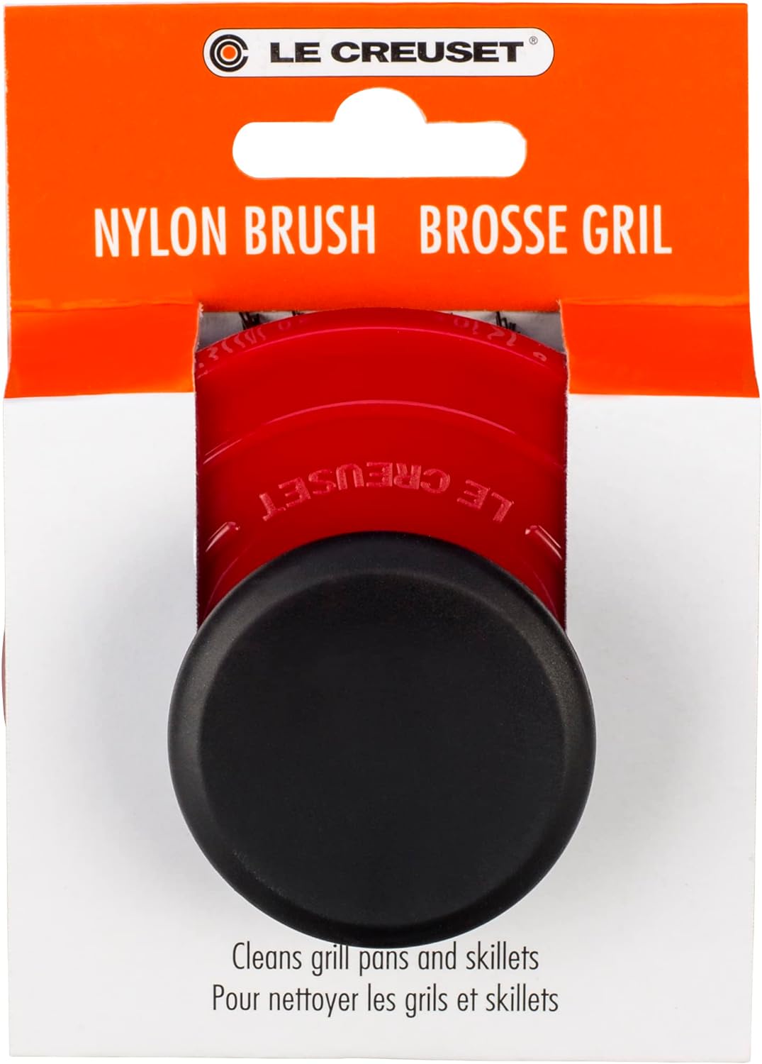 Le Creuset Reinigungsbürste für Grill- und Bratpfannen, Kunststoff, Kirschrot, 93010200060000 Single