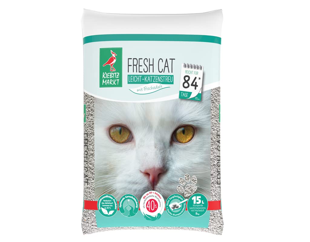 Kiebitzmarkt Fresh Cat Leichtkatzenstreu 15 Liter (mit Frischeduft), mit Frischeduft